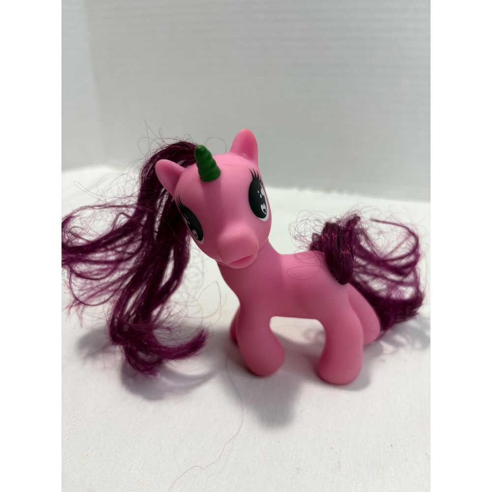 Dolgen Pink Unicorn Pony Toy Figure Green Horn Purple Hair 24661001E20